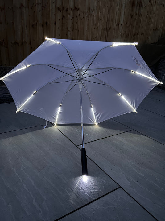 White Umbrella with LED Lights