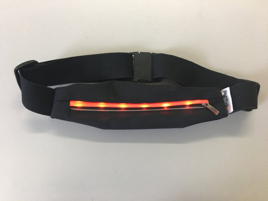 Dual LED colour black waist belt