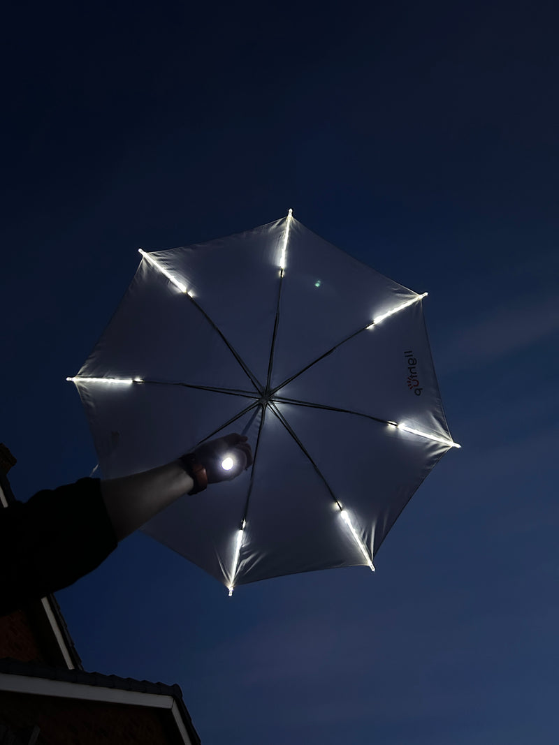 Load image into Gallery viewer, White Umbrella with LED Lights
