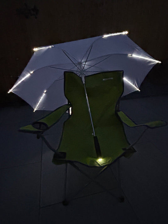 White Umbrella with LED Lights