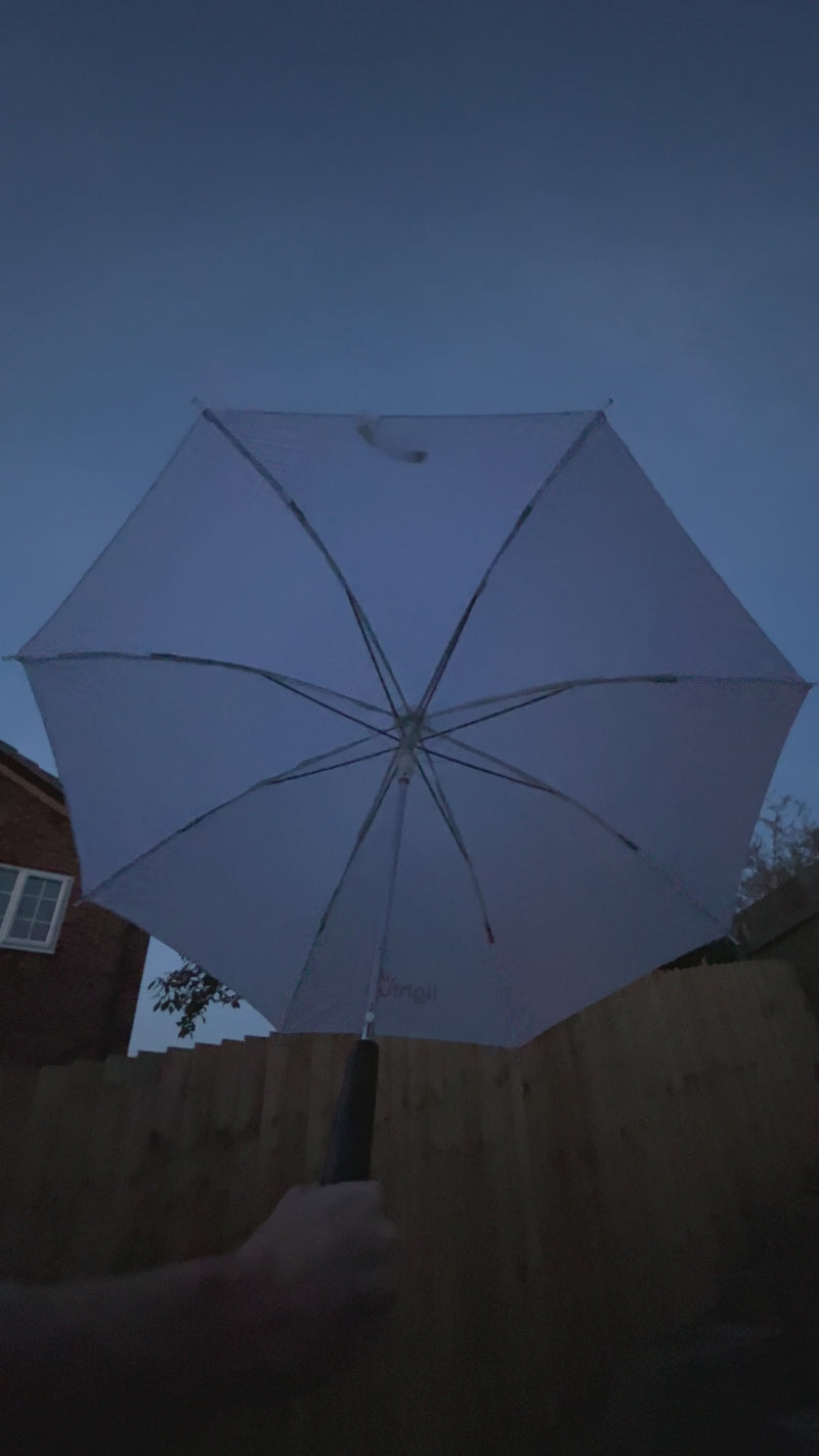 Load and play video in Gallery viewer, White Umbrella with LED Lights
