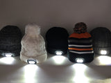Beanie Hat with Bluetooth Headphones and Head torch A