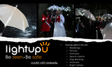 White umbrella with LED Lights